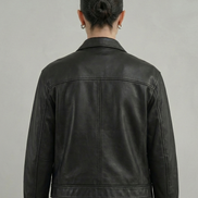 Vintage Oversized Leather Bomber Jacket