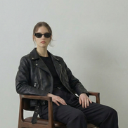 Women's Black Leather Biker Jacket – Stylish Moto Design