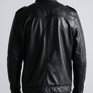 Vintage Style Leather Biker Jacket - Luxury Outerwear