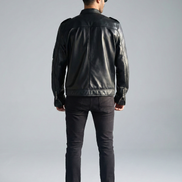 Vintage Style Leather Biker Jacket - Luxury Outerwear