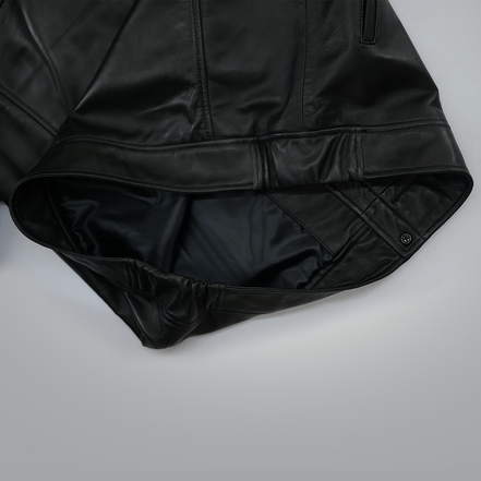 Men's Oversized Black Leather Bomber Jacket Baggy Streetwear Style, Relaxed Fit,Loose-Fit Fashion