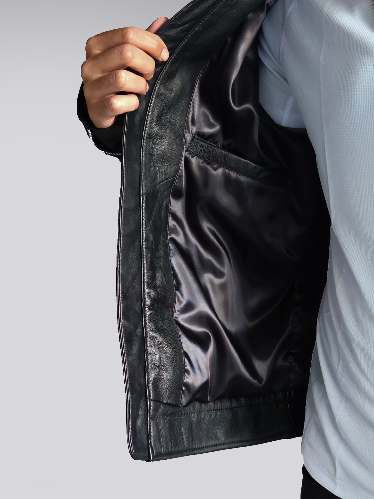 Vintage Style Leather Biker Jacket - Luxury Outerwear