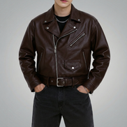 Black Leather Biker Jacket – Asymmetrical Zipper Moto Jacket